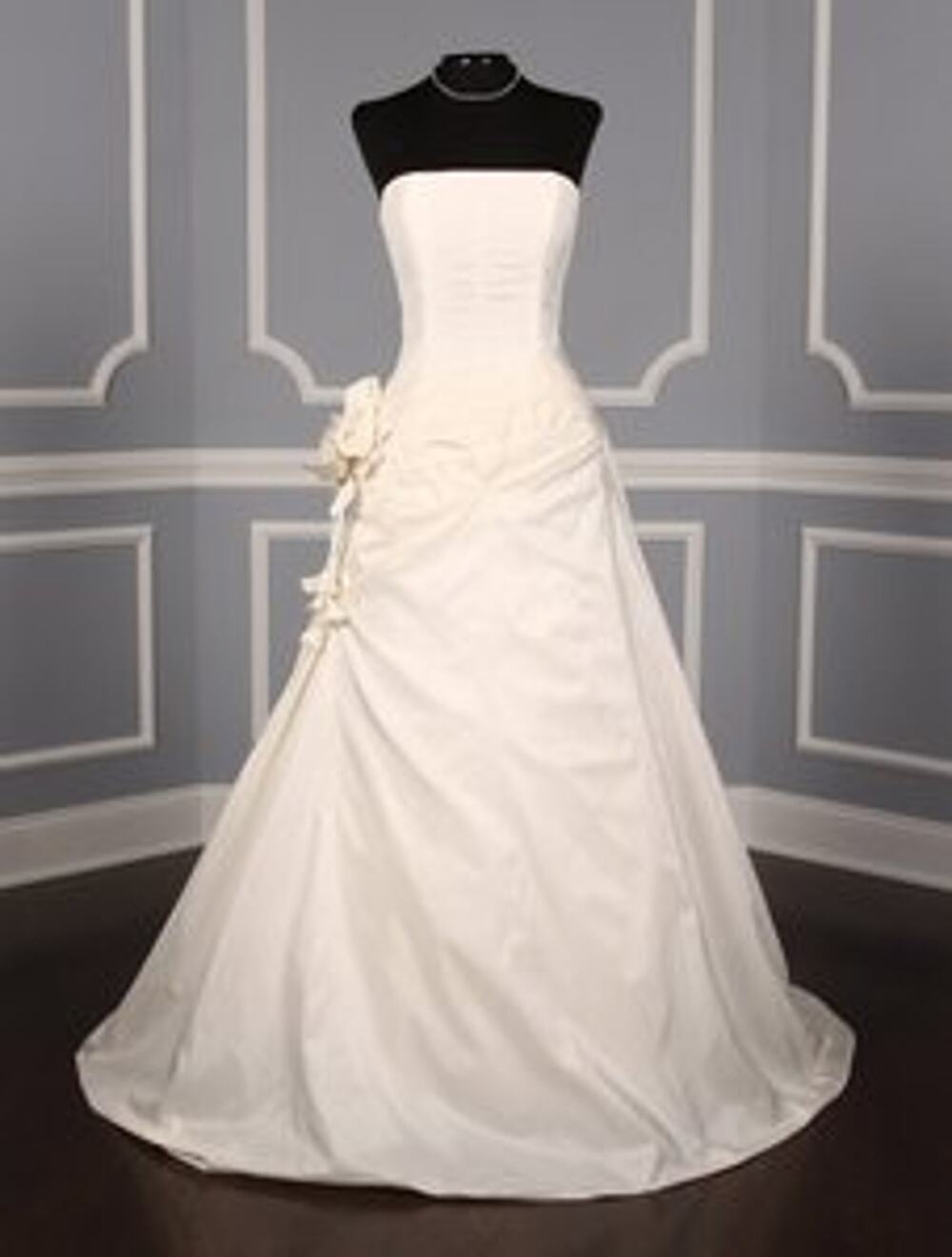 ST PUCCHI Bridal Wedding Dress Ivory Silk Taffeta Strapless Aline Z106 Desiree